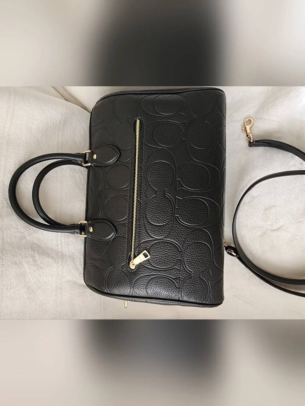 Rowan Large Satchel Bag In Signature Leather - Picture 2 of 9